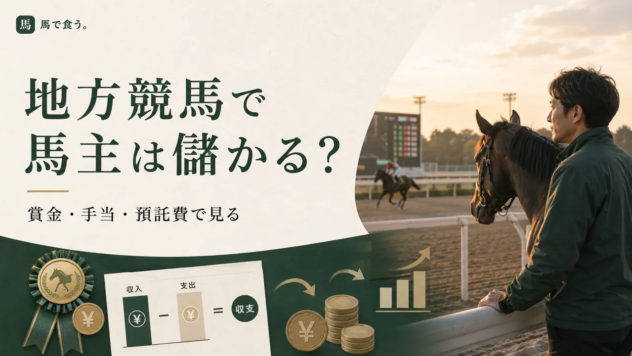 地方競馬の馬主収支・賞金・手当・預託費を扱う記事画像